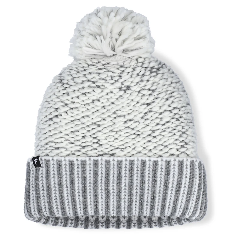 Women's Fanatics White/Gray St. Louis Blues Fundamental Mist Cuffed Knit Hat with Pom
