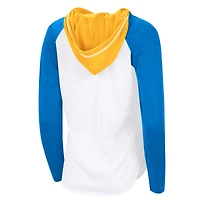 Women's G-III 4Her by Carl Banks  White St. Louis Blues MVP Hooded Long-Sleeve T-Shirt