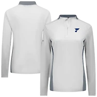 Haut à glissière quart de tour Moxie Insignia Core pour femme des Blues St. Louis Levelwear, blanc