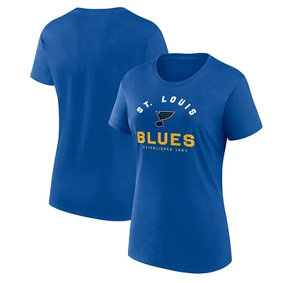 T-shirt bleu athlétique pour femme avec logo des Blues de Saint-Louis Unrivaled