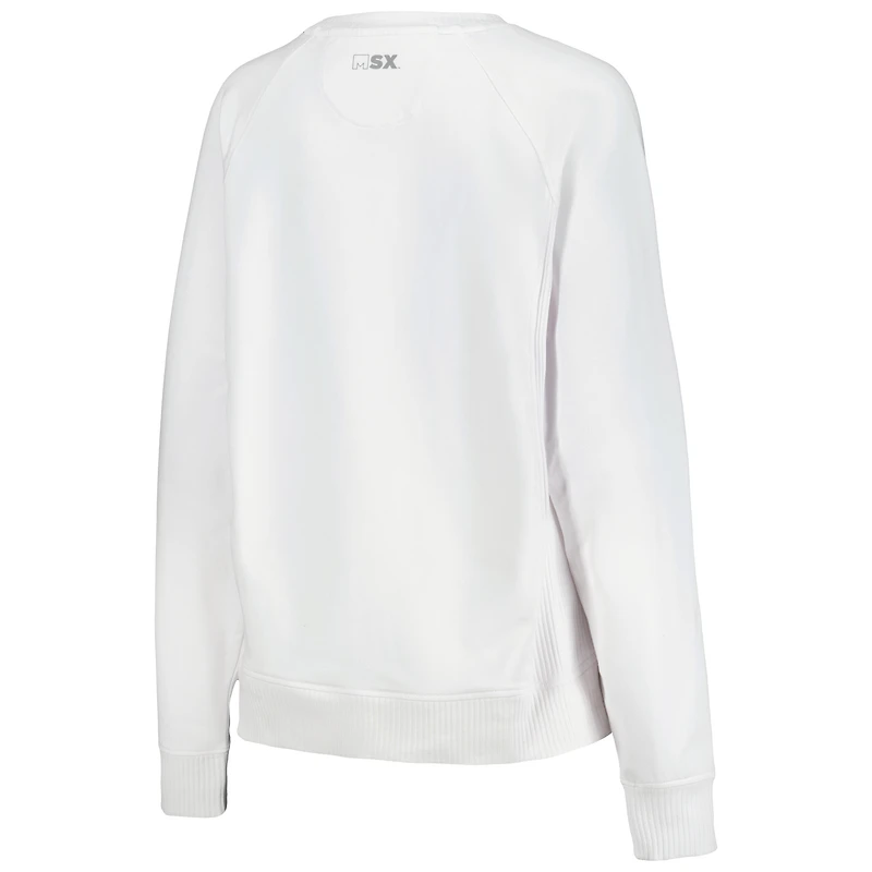 Women's MSX by Michael Strahan White St. Louis Blues Millie Raglan Pullover Sweatshirt