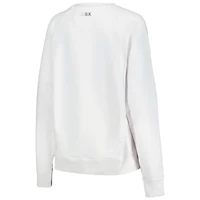 Women's MSX by Michael Strahan White St. Louis Blues Millie Raglan Pullover Sweatshirt
