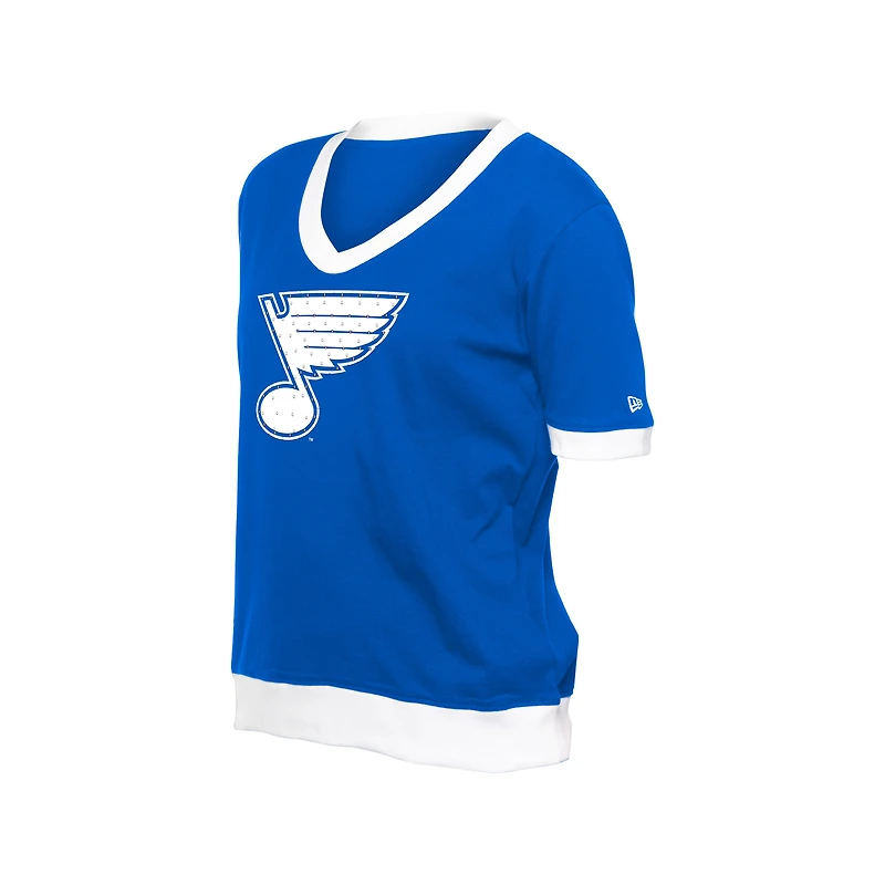 T-shirt New Era bleu St. Louis Blues Game Day avec strass pour femme