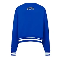 Sweat-shirt court Pro Standard bleu pour femme avec code régional des Blues de St. Louis