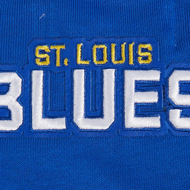 Sweat-shirt court Pro Standard bleu pour femme avec code régional des Blues de St. Louis
