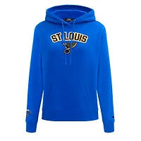 Women's Pro Standard Blue St. Louis Blues Classic Chenille Pullover Hoodie