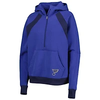 Sweat à capuche demi-zip Starter Blue St. Louis Blues Wishbone pour femmes
