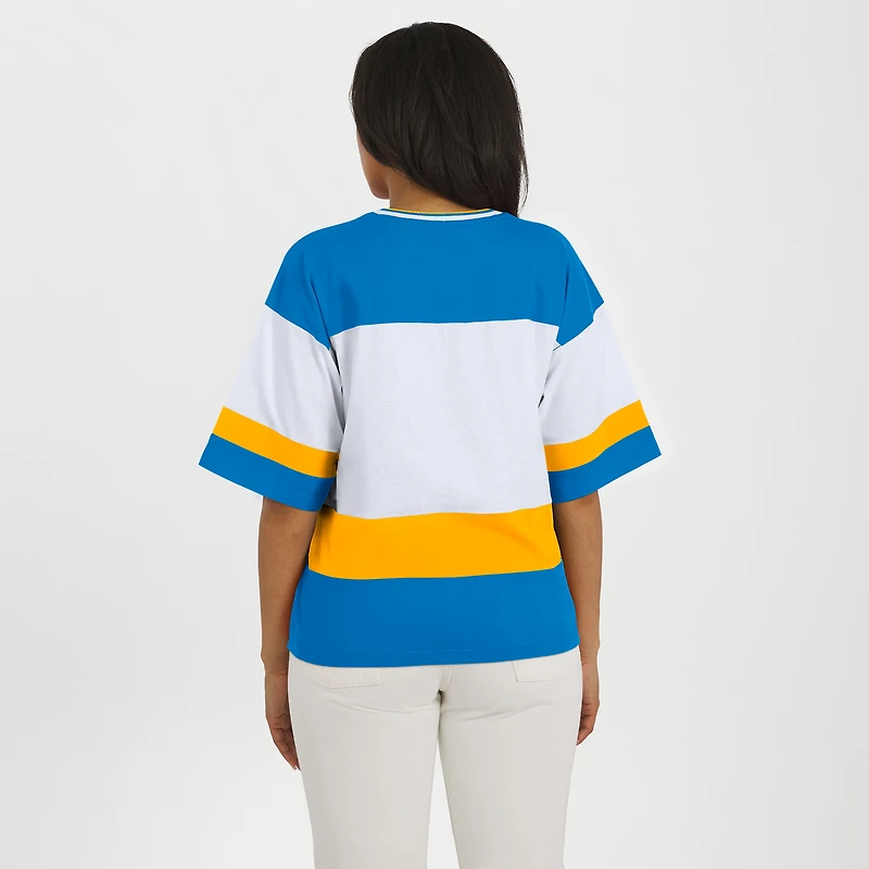 Women's WEAR by Erin Andrews Blue/White St. Louis Blues Jersey Style Tee