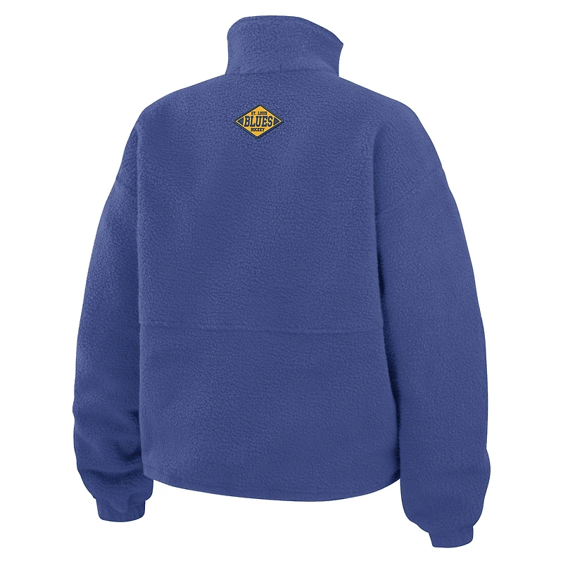 Veste polaire à demi-zip bleue St. Louis Blues WEAR by Erin Andrews pour femme