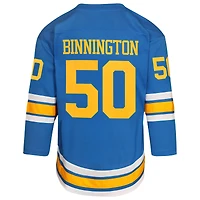 Maillot de joueur réplique à domicile bleu Jordan Binnington des Blues St. Louis pour jeunes
