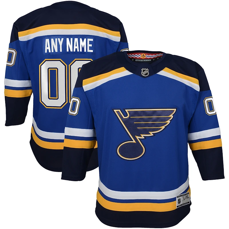 Youth Blue St. Louis Blues 2020/21 Home - Custom Premier Jersey