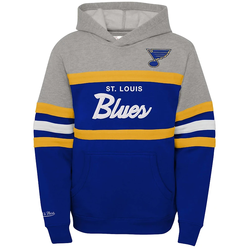 Sweat à capuche bleu Mitchell & Ness pour jeune entraîneur en chef des St. Louis Blues
