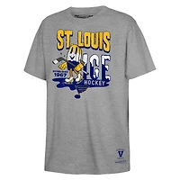 T-shirt de hockey sur glace gris Mitchell & Ness pour jeunes des Blues Saint-Louis