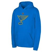 Sweat à capuche Outerstuff bleu avec logo principal des Blues de Saint-Louis pour jeunes
