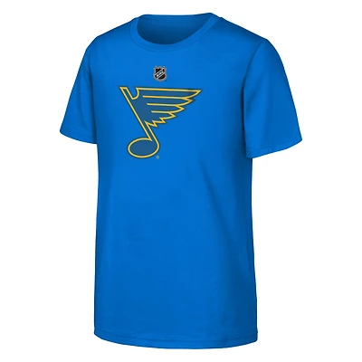 T-shirt Outerstuff bleu pour jeunes avec logo principal des Blues de Saint-Louis