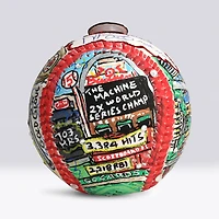 Balle de baseball autographiée par Albert Pujols (Cardinals de Saint-Louis) avec l'inscription « The Machine » - Illustration de Charles Fazzino - NF70445983