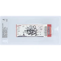 Billet authentifié par Beckett Fanatics Witnessed, daté du 26 août 2010