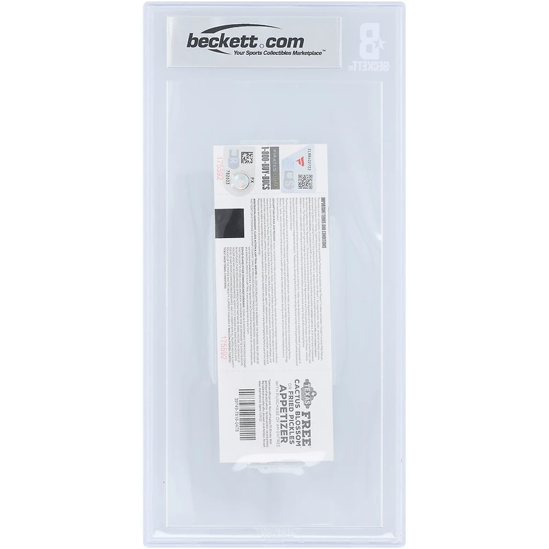 Billet authentifié en parfait état (Minte 9) du 3 octobre 2022, signé par Albert Pujols des Cardinals de Saint-Louis, pour son dernier coup de circuit en carrière (n° 703). Inscription « Dernier coup de circuit en carrière ».