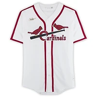 Maillot réplique Nike Cooperstown blanc autographié par Albert Pujols des Cardinals de Saint-Louis