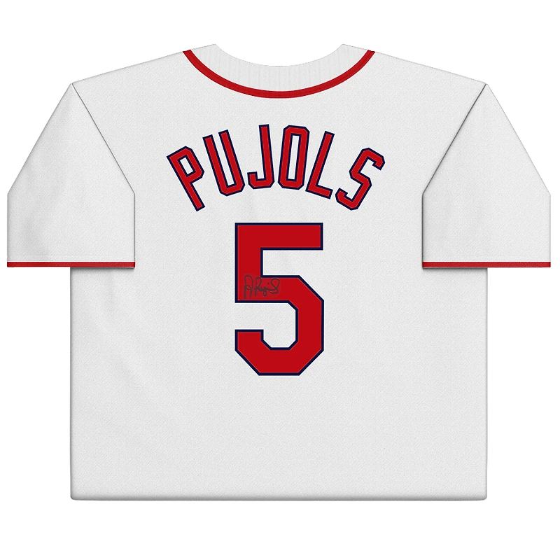 Maillot réplique Nike Cooperstown blanc autographié par Albert Pujols des Cardinals de Saint-Louis