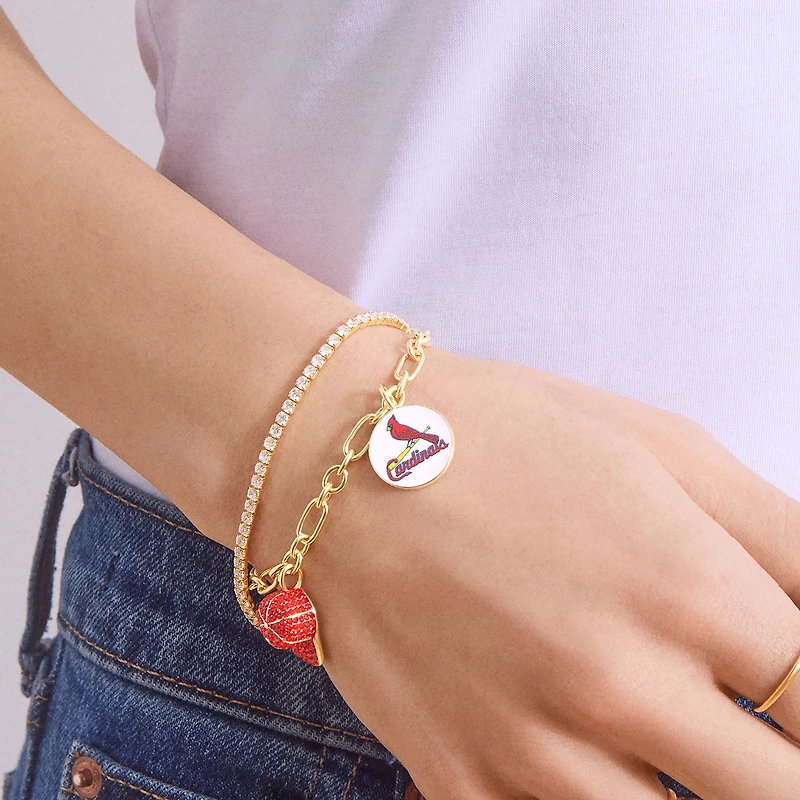 Bracelet à breloques BaubleBar des Cardinals de Saint-Louis