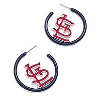 BaubleBar St. Louis Cardinals Enamel Hoop Earrings