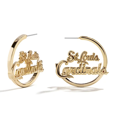 BaubleBar  St. Louis Cardinals Wordmark Hoop Earrings