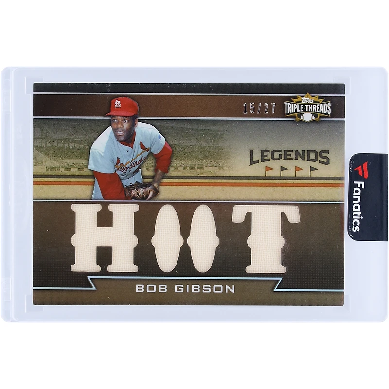 V106832 SLCard Bob Gibson St. Louis Cardinals 2011 Topps Triple Threads Multi Game Used Relics #TTRL-12 #15/27 Carte Bob Gibson UNS TPP TRADING CARDS 45846 COLTRC CG01BB0981 #137