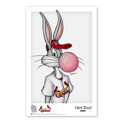 Bugs Bunny St. Louis Cardinals 11" x 17" Looney Tunes Poster Print