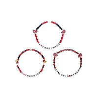 Lot de 3 bracelets d'amitié FOCO des Cardinals de St. Louis