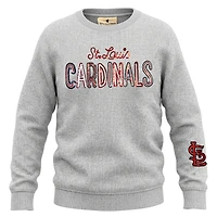 Sweat-shirt à col rond en polaire sequins gris chiné doux comme du raisin pour filles et jeunes filles, modèle Nantucket des Cardinals de Saint-Louis