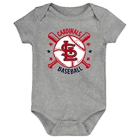 Lot de 3 bodies pour bébé bleu marine St. Louis Cardinals Batter Up