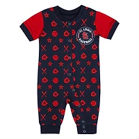 Infant  Navy St. Louis Cardinals Full-Snap Coverall Bodysuit
