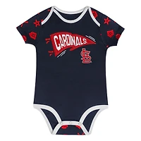 Ensemble de couvre-couches 2 pièces pour bébé On Deck la marine St. Louis Cardinals