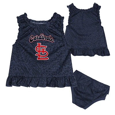Ensemble robe de jeu et bloomer bleu marine pour bébé St. Louis Cardinals