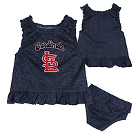 Ensemble robe de jeu et bloomer bleu marine pour bébé St. Louis Cardinals