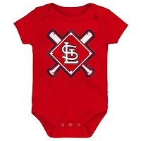 Ensemble de body 3 pièces pour bébé Outerstuff St. Louis Cardinals Home Plate