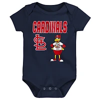 Infant Outerstuff St. Louis Cardinals Home Plate 3-Piece Creeper Set