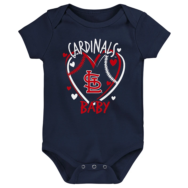 Ensemble de trois bodies pour bébé St. Louis Cardinals Slide Home