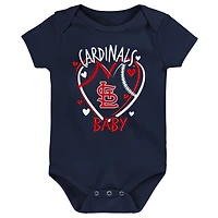 Ensemble de trois bodies pour bébé St. Louis Cardinals Slide Home