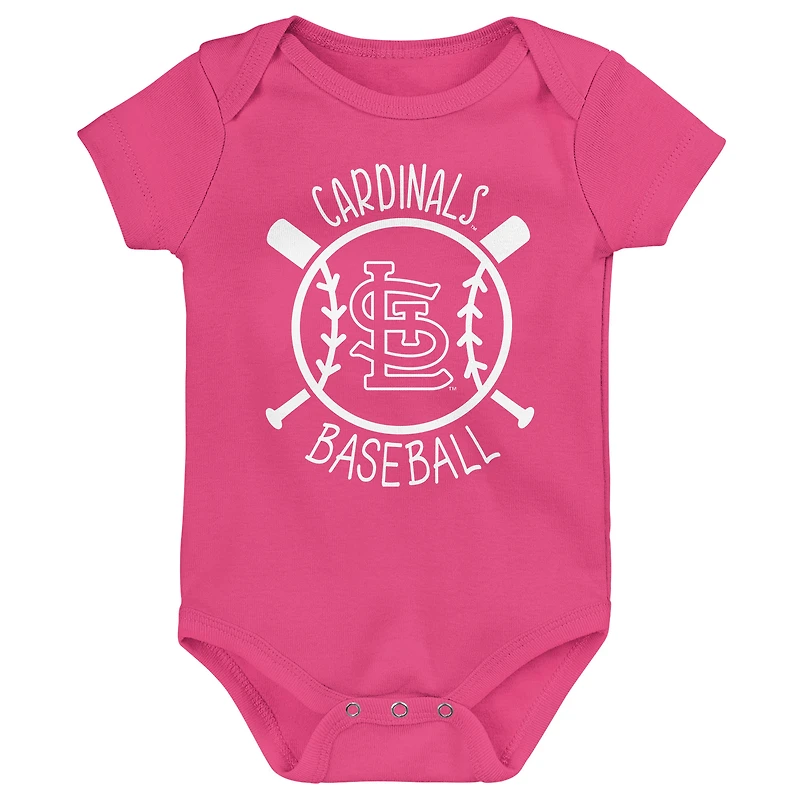 Ensemble de trois bodies pour bébé St. Louis Cardinals Slide Home