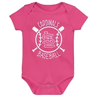 Ensemble de trois bodies pour bébé St. Louis Cardinals Slide Home