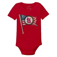 Body pour bébé rouge navet à motif drapeau de baseball des Cardinals Saint-Louis