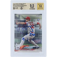 Jack Flaherty St. Louis Cardinals Autographié Topps Chrome Update 2018 #HMT18 Beckett Fanatics Witnessed Authenticed 9.5/10 Rookie Card avec l'inscription "MLB Debut 9-1-17"