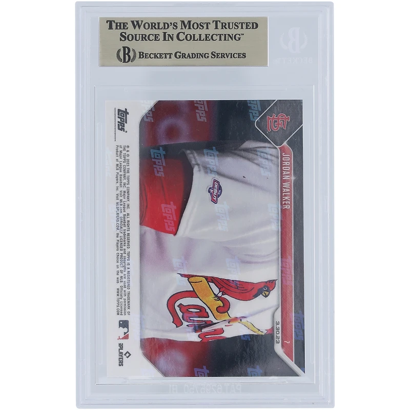 Jordan Walker St. Louis Cardinals 2023 Topps Now First Hit on Opening Day 03.30.23 #7 BGS Authenticated 10 Card - 10,9.5,10,10 Subgrades
