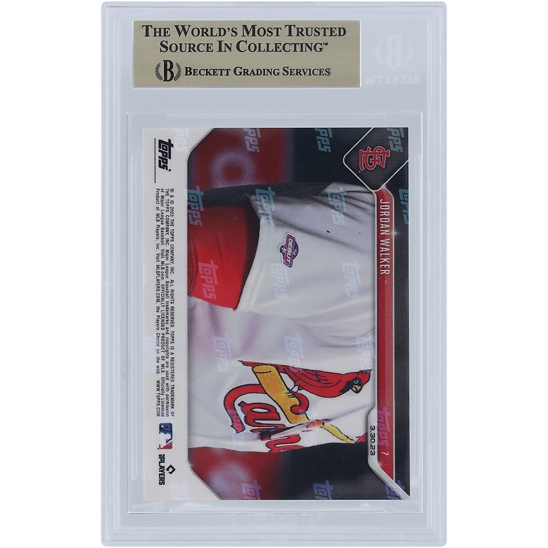 Jordan Walker St. Louis Cardinals 2023 Topps Now Opening Day Hit #7 BGS Authenticated 10 Rookie Card - 9.5,10,10,10 Subgrades