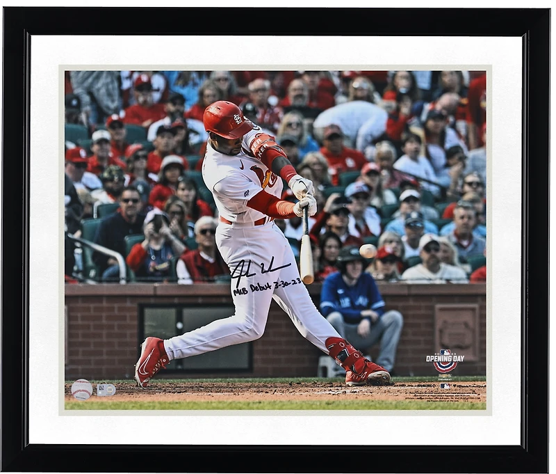 Jordan Walker St. Louis Cardinals Autographed 16" x 20" Opening Day Photograph with "MLB Debut 3-30-23" Inscription