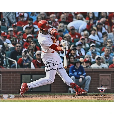 Jordan Walker St. Louis Cardinals Autographed 16" x 20" Opening Day Photograph with "MLB Debut 3-30-23" Inscription