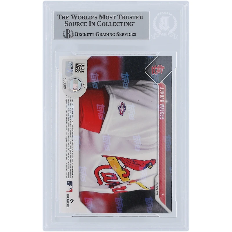 Jordan Walker St. Louis Cardinals Autographed 2023 Topps Now #7 Beckett Fanatics Witnessed Authenticated Rookie Card