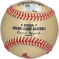 Balle de baseball en cuir doré autographiée par Jordan Walker, joueur des Cardinals de Saint-Louis